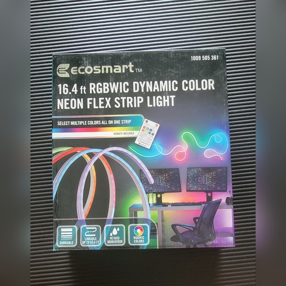 EcoSmart 16.4 ft. RGBWIC Dynamic Color Changing Dimmable Linkable Plug-I… - Picture 1 of 8